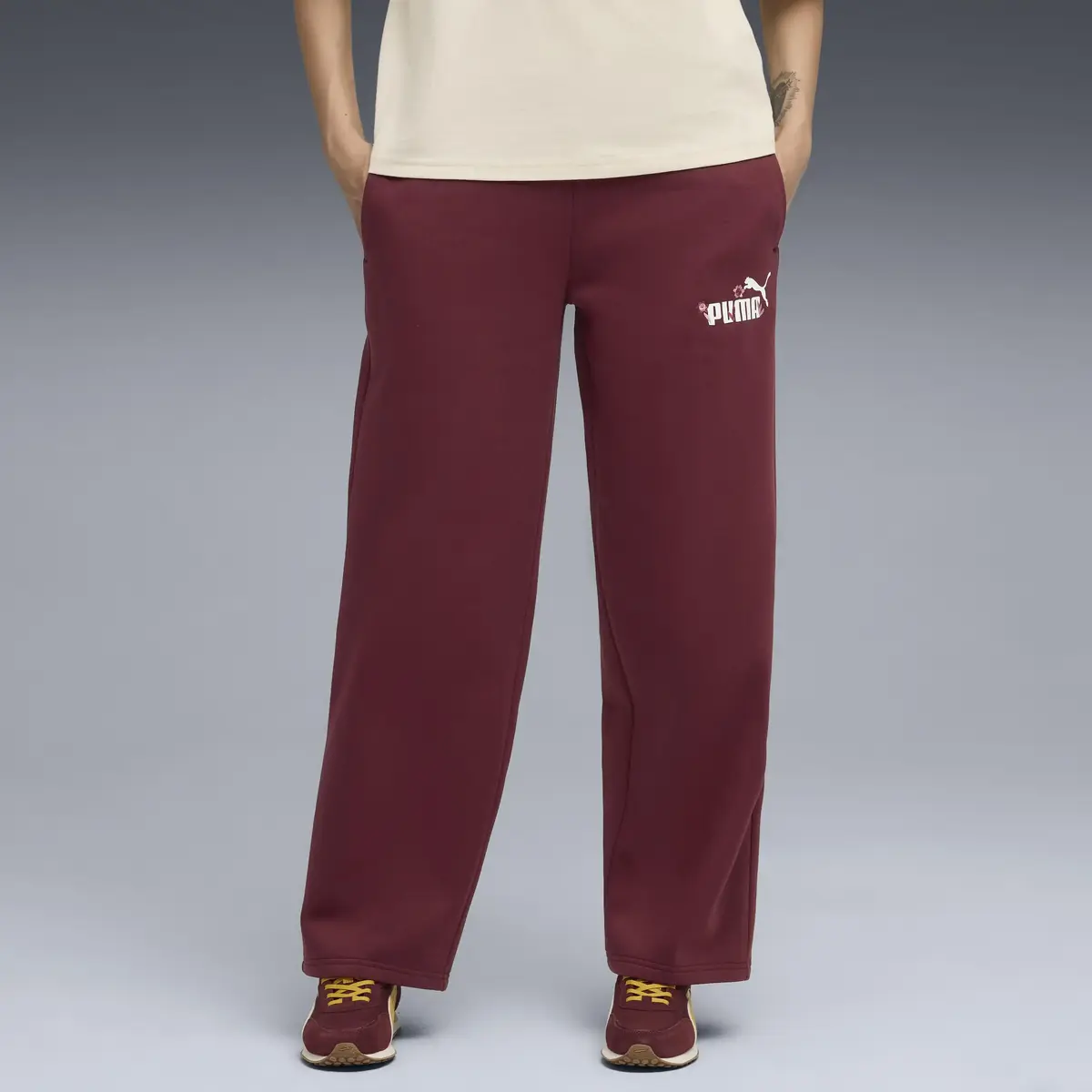Puma ESS NATURE 2.0 Logo Pants Kırmızı Kadın Eşofman Altı
