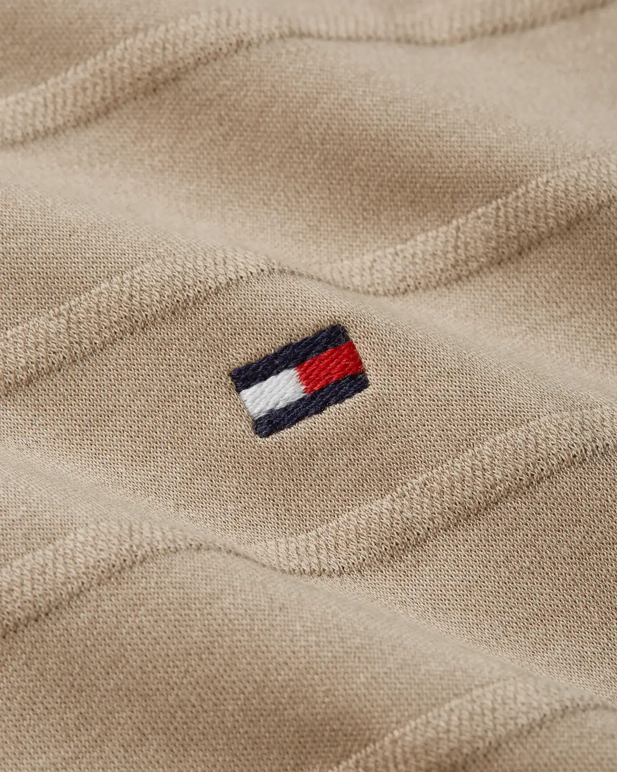 Tommy Hilfiger JACQUARD STRIPE REG, RBT Bej Erkek T-Shirt & Polo