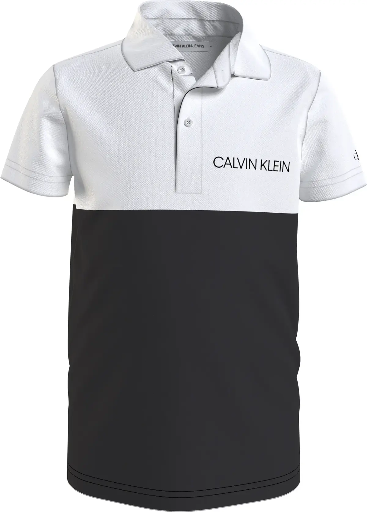 Calvin Klein CLR BLOCK LOGO POLO Erkek Siyah Polo T-Shirt