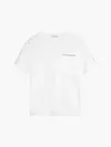 Calvin Klein CHEST LOGO TOP Erkek Beyaz T-Shirt