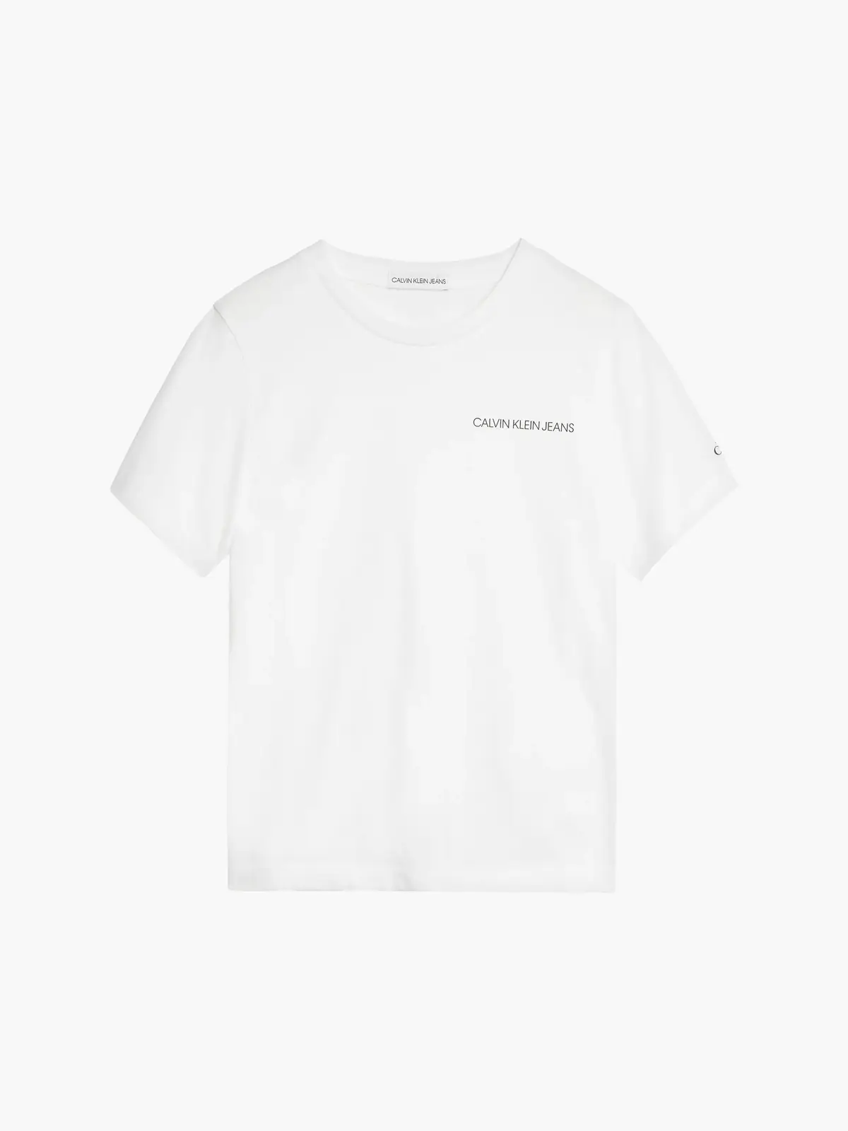 Calvin Klein CHEST LOGO TOP Erkek Beyaz T-Shirt