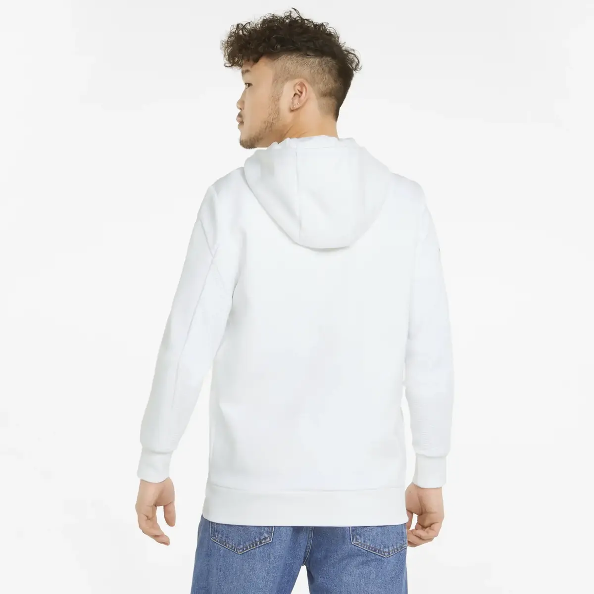 Puma BMW MMS Hooded Sweat Jacket Beyaz Erkek Ceket