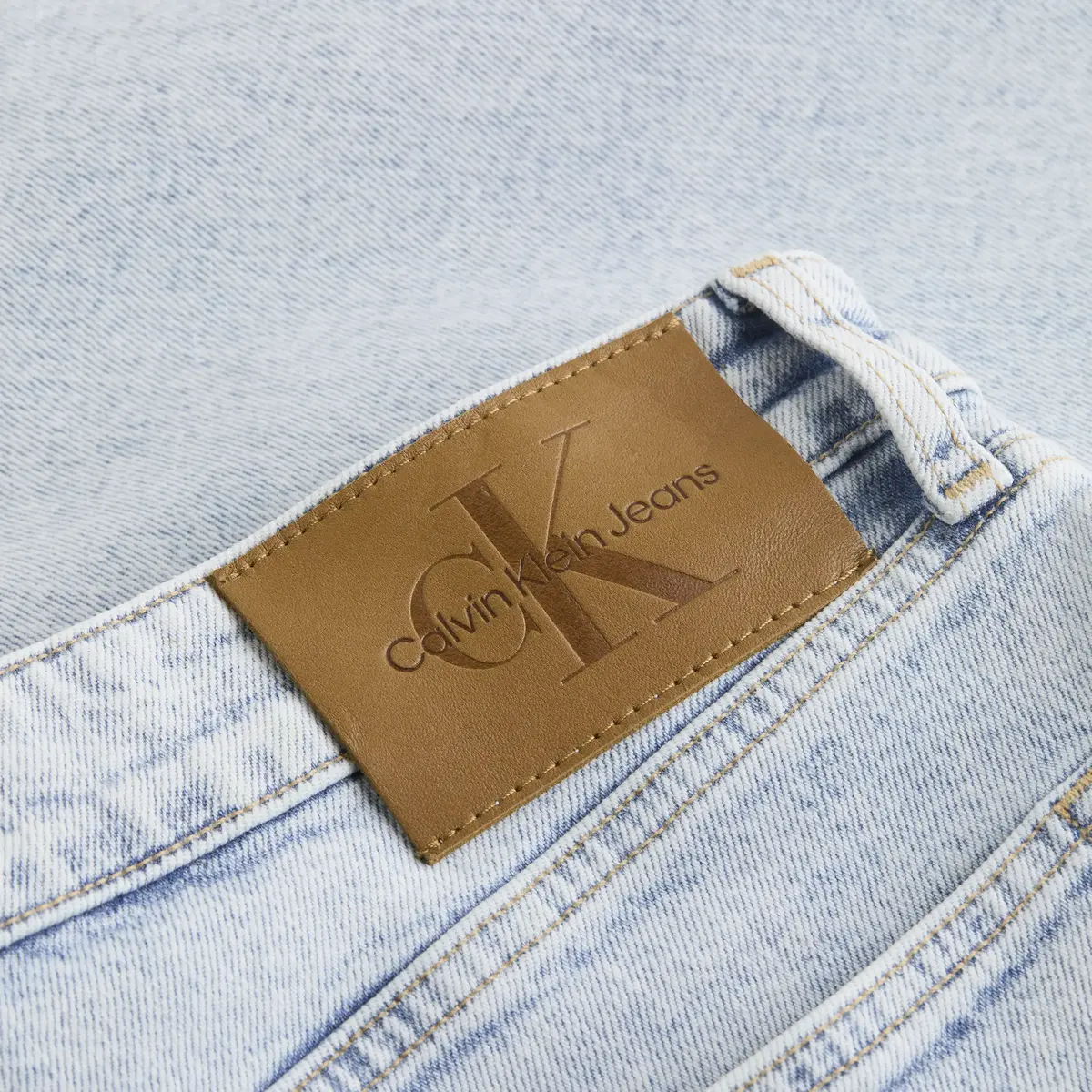 Calvin Klein SLIM STRAIGHT Erkek Mavi Kot Pantolon