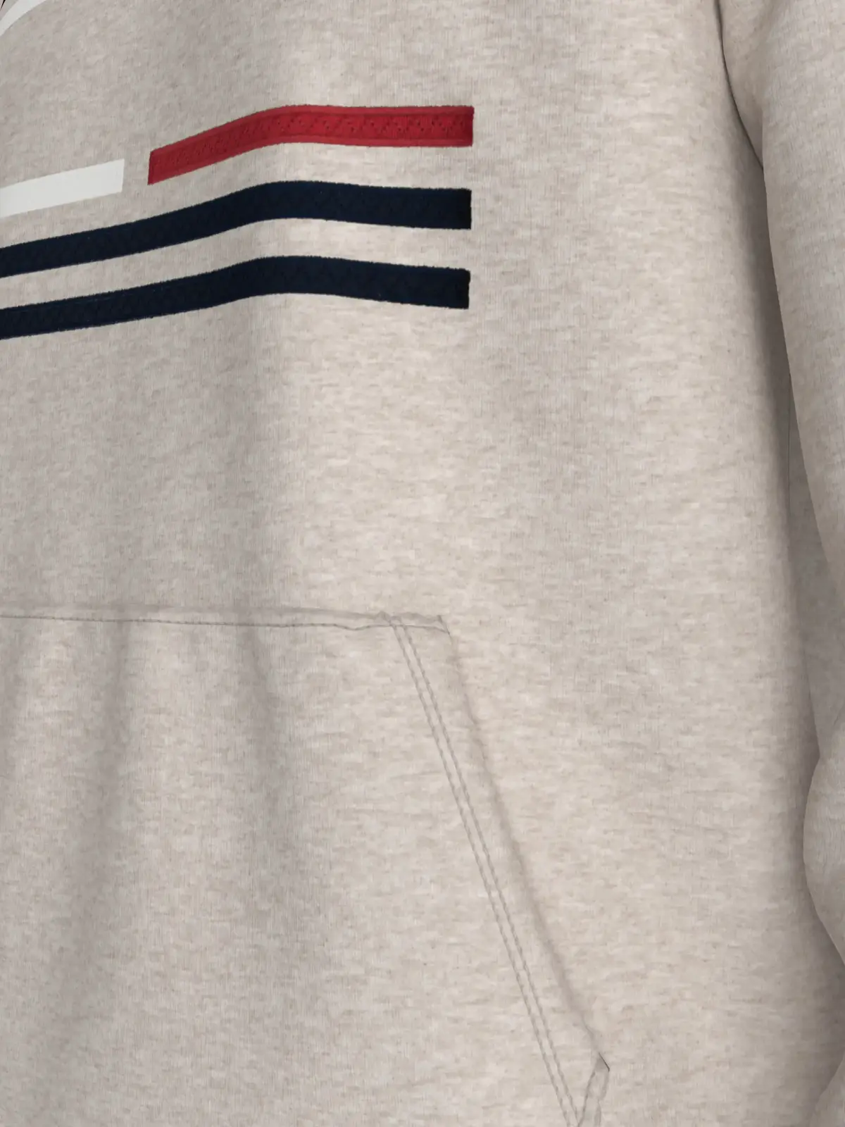 Tommy Hilfiger GROSSGRAIN FLAG HOOD Erkek Bej Sweatshirt