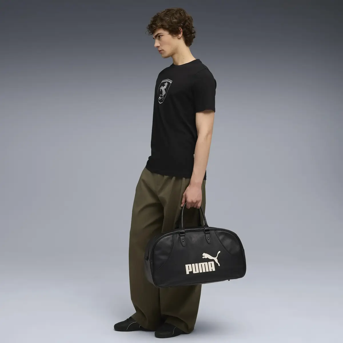 Puma Ferrari Tonal Shield Tee Siyah Erkek T-Shirt