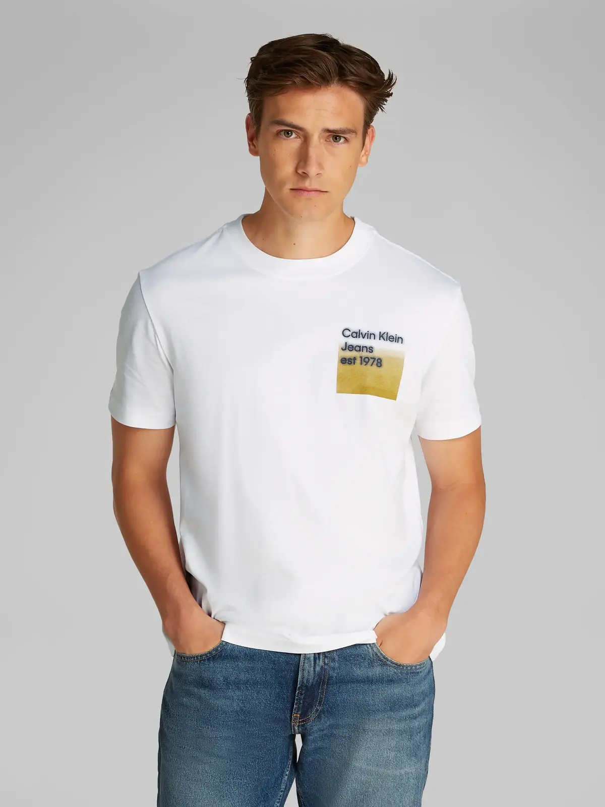 LOGO FADE BOX TEE, YAF