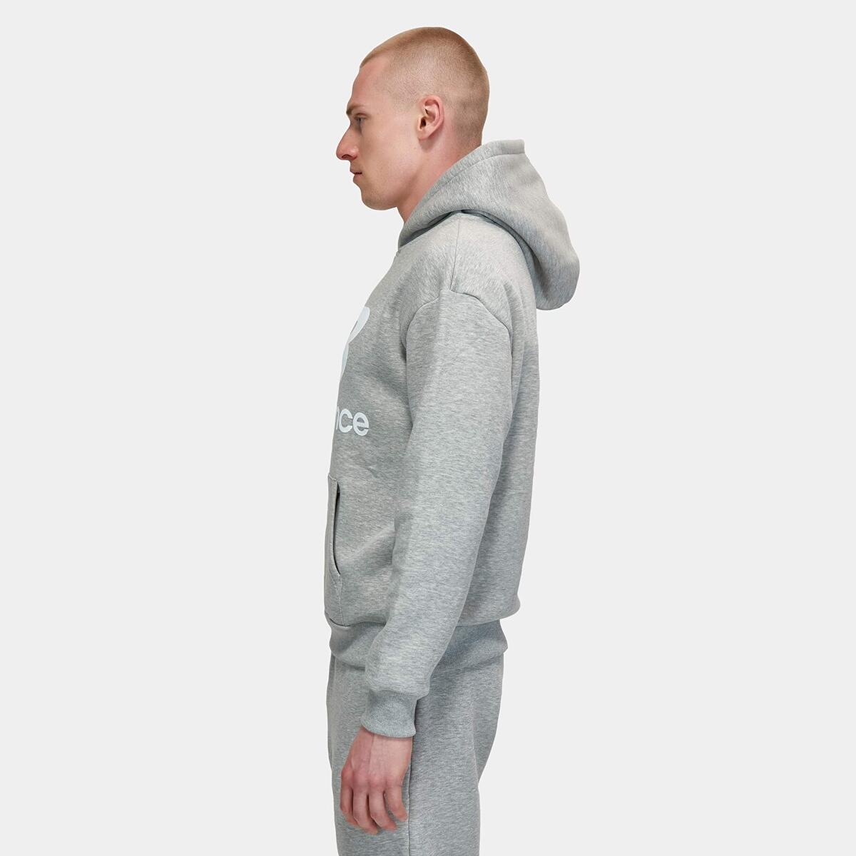 New Balance MNH3333 Erkek Gri Sweatshirt