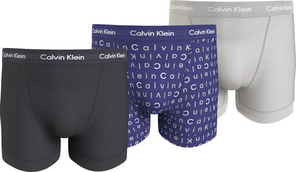 Calvin Klein TRUNK 3PK Erkek Mavi Boxer Set