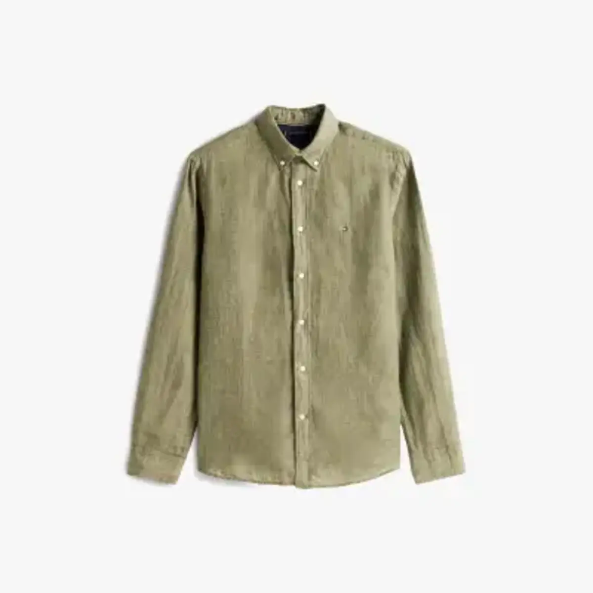 Tommy Hilfiger PIGMENT DYED LI SOLI, PLI Yeşil Erkek Gömlek