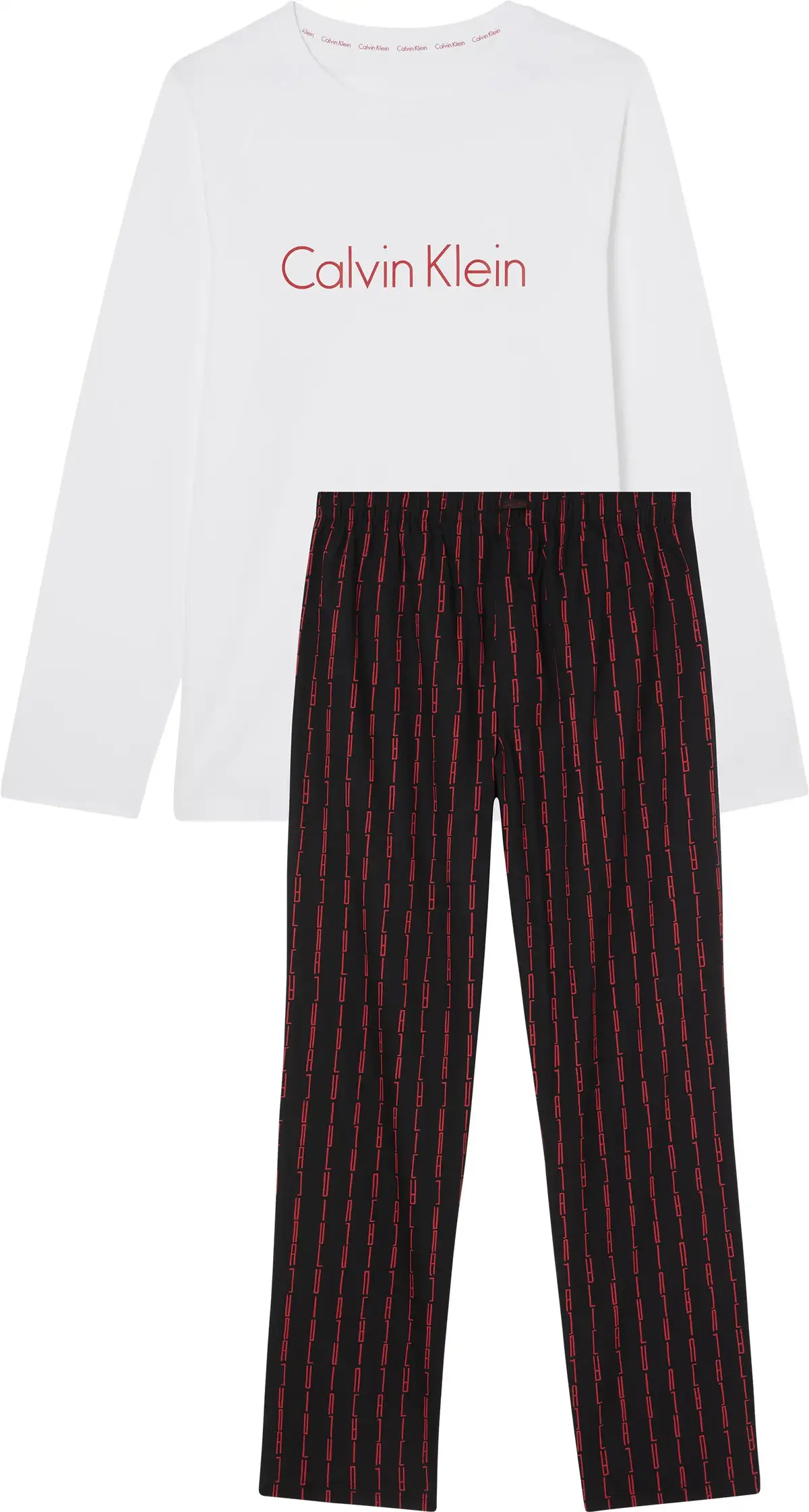 Calvin Klein L/S PANT SET Erkek Beyaz Eşofman Takımı