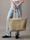 Calvin Klein CK RAFFIA LARGE SHOP, W75 Krem Kadın Çanta
