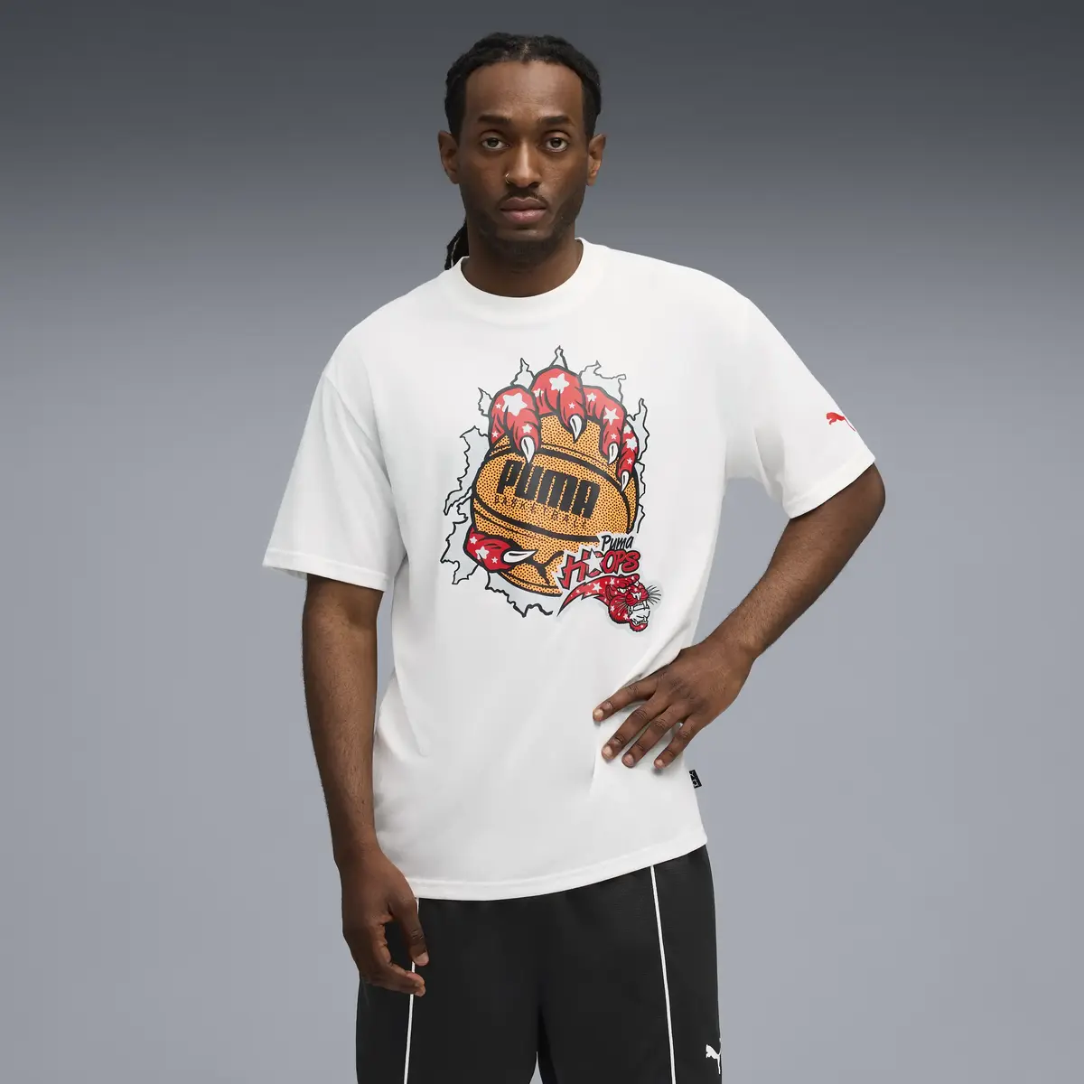 Puma Hoopaverse Tee 3 Siyah Erkek T-Shirt & Polo