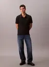 Calvin Klein SS CASUAL PIQUE CLASSIC POLO Siyah Erkek Polo T-Shirt