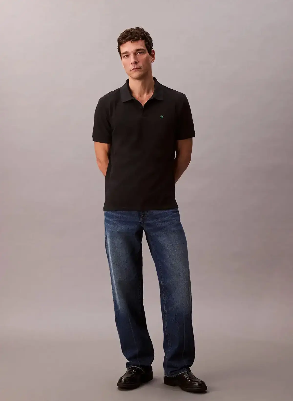 Calvin Klein SS CASUAL PIQUE CLASSIC POLO Siyah Erkek Polo T-Shirt