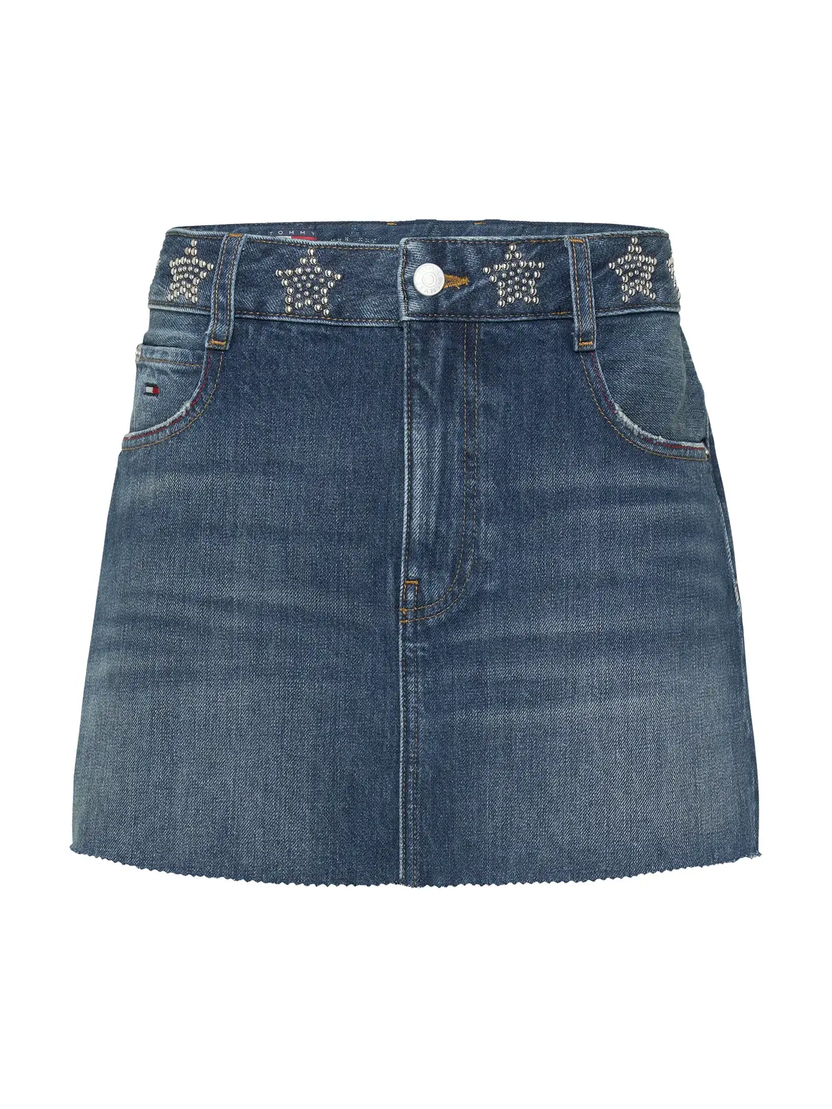 STUDDED DENIM MINI S, 1BK