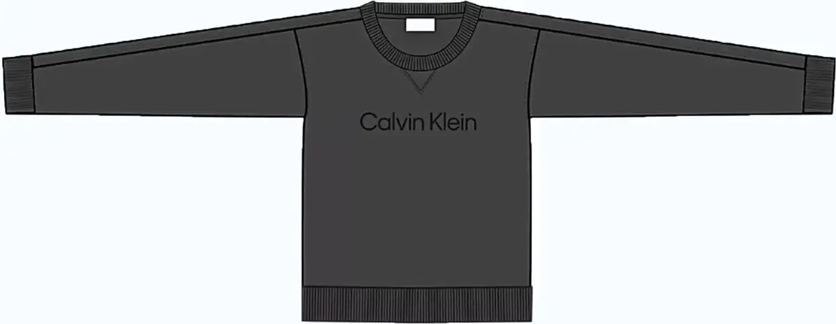 Calvin Klein ICONIC LOGO REFIBRA Erkek Siyah Sweatshirt