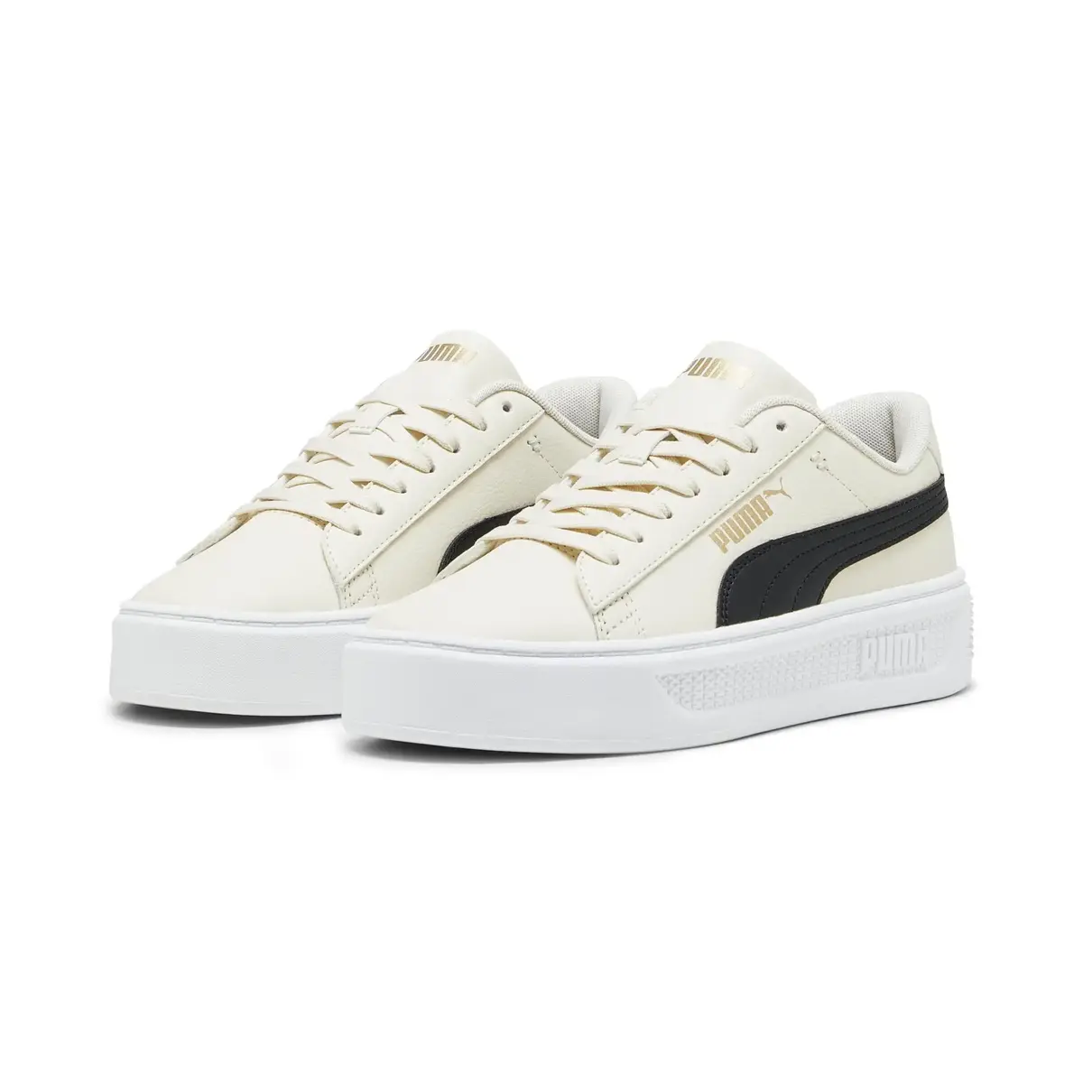 Puma Smash Platform v3 Kırık Beyaz Kadın Günlük Spor Ayakkabı