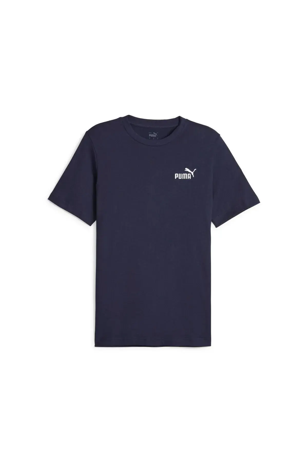Puma ESS ELEVATED Embroidered Tee Lacivert Erkek T-Shirt