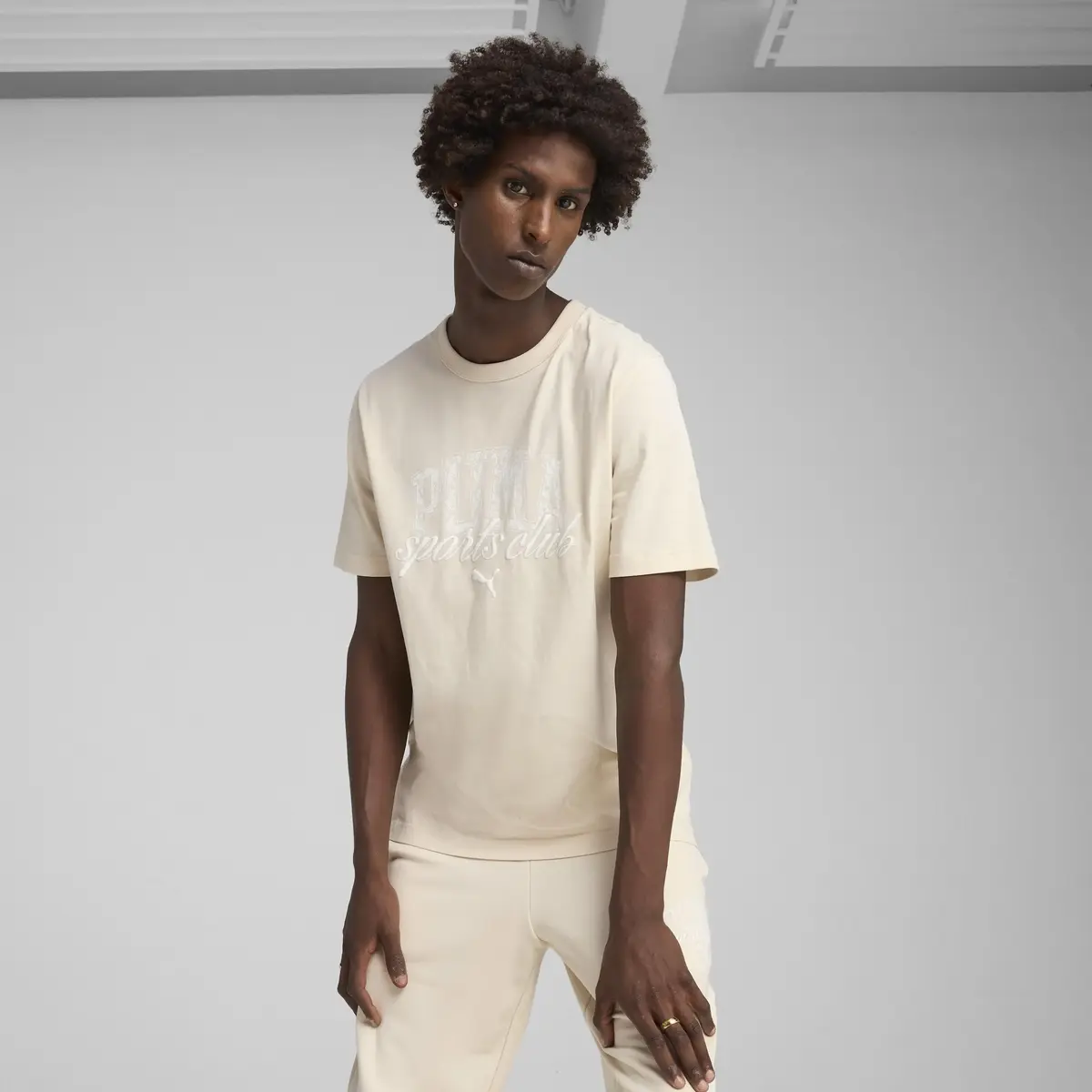 PUMA CLASS Graphic Tee Bej Erkek T-Shirt