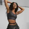 Puma T7 Shiny Cropped Top Parlak Siyah Kadın T-Shirt