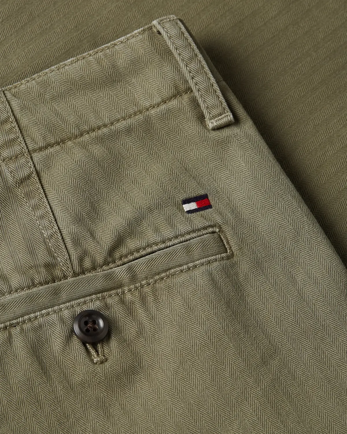 Tommy Hilfiger MURRAY HERRINGBONE C, PLI Yeşil Erkek Pantolon