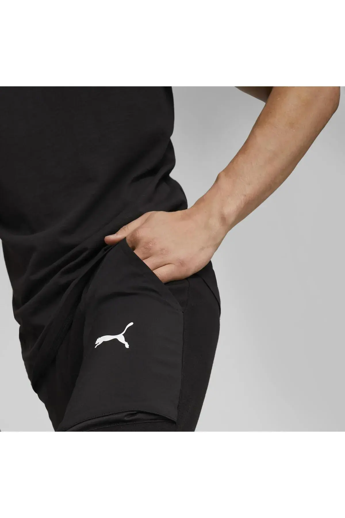 Puma Fit Hybrid Polar Fleece/Woven Pant Siyah Erkek Eşofman Altı