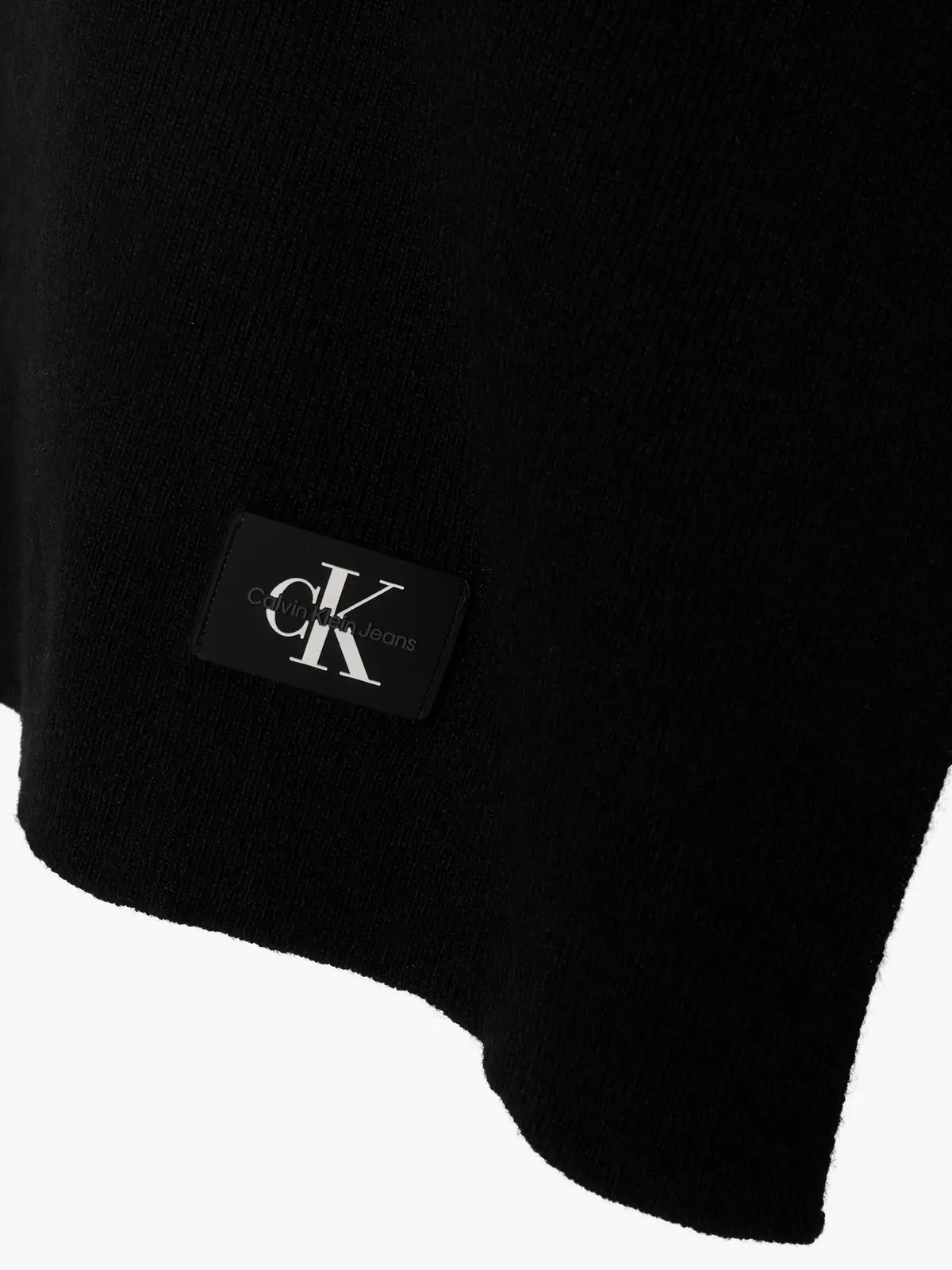 Calvin Klein MONOLOGO RUBBER PATC Kadın Siyah Atkı
