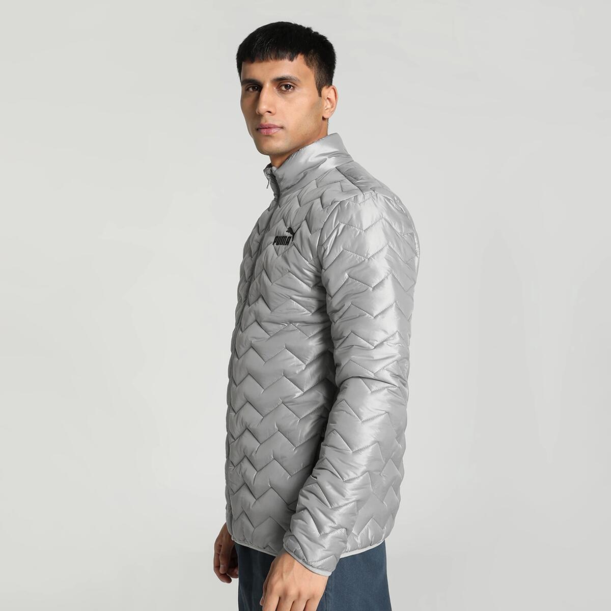 Puma Embossed Elevated Jacket Gri Erkek Mont