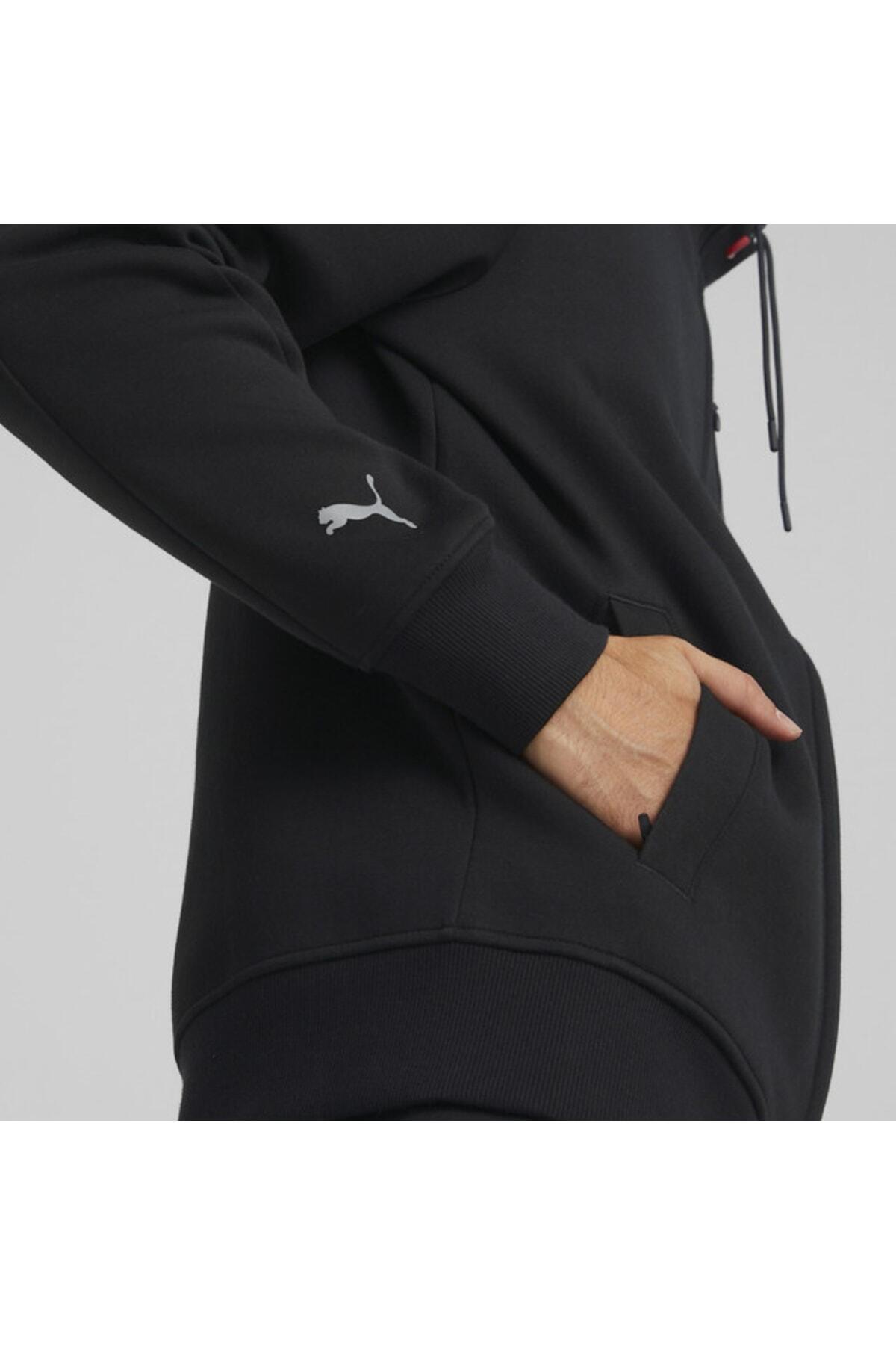 Puma Ferrari Style Hooded Sweat Jacket Siyah Erkek Fermuarlı Hoodie