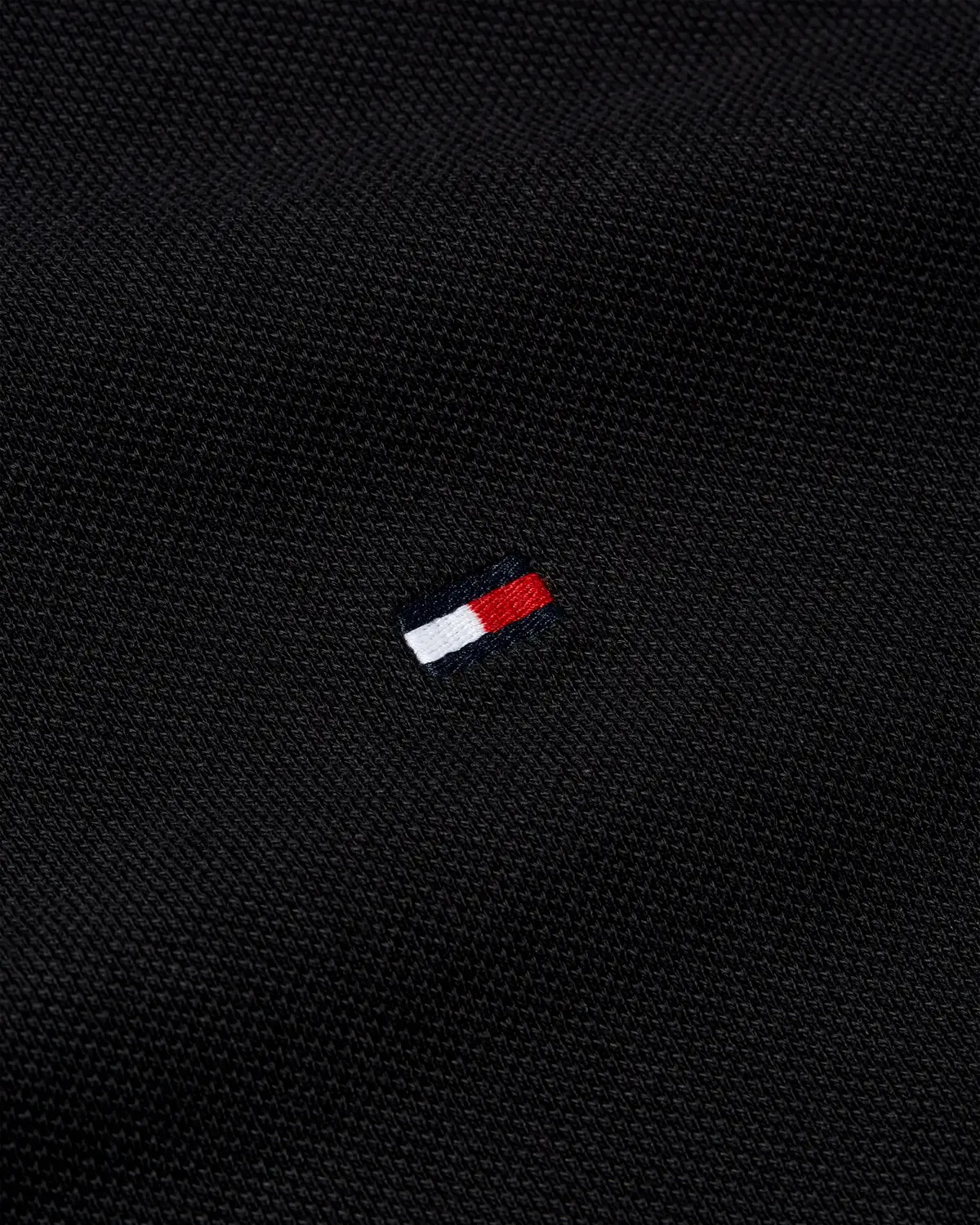 Tommy Hilfiger FLAG CUFF SLIM POLO, BDS Siyah Erkek T-Shirt & Polo