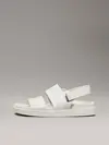 Calvin Klein FLAT ADJ SANDAL EYEL, CJH Beyaz Kadın Terlik