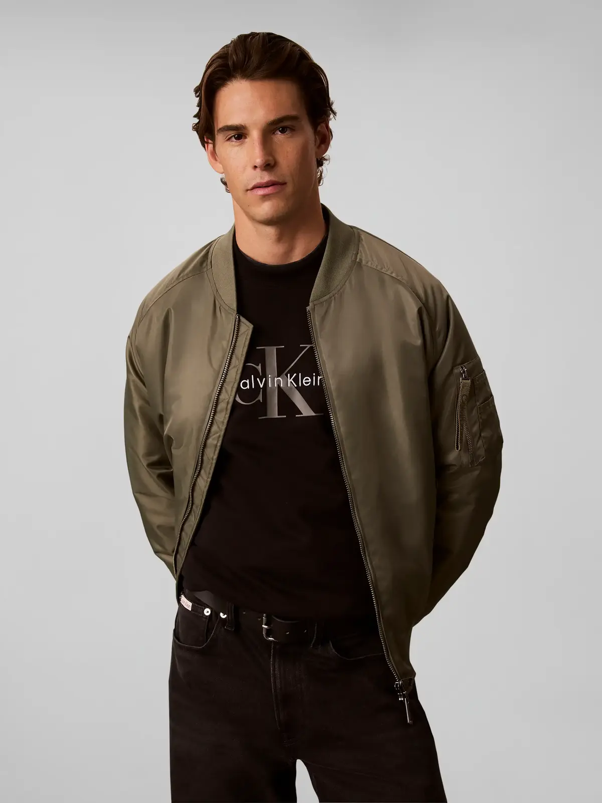 Calvin Klein CL LS 350TERRY MNLG, UB1 Siyah Erkek Sweatshirt