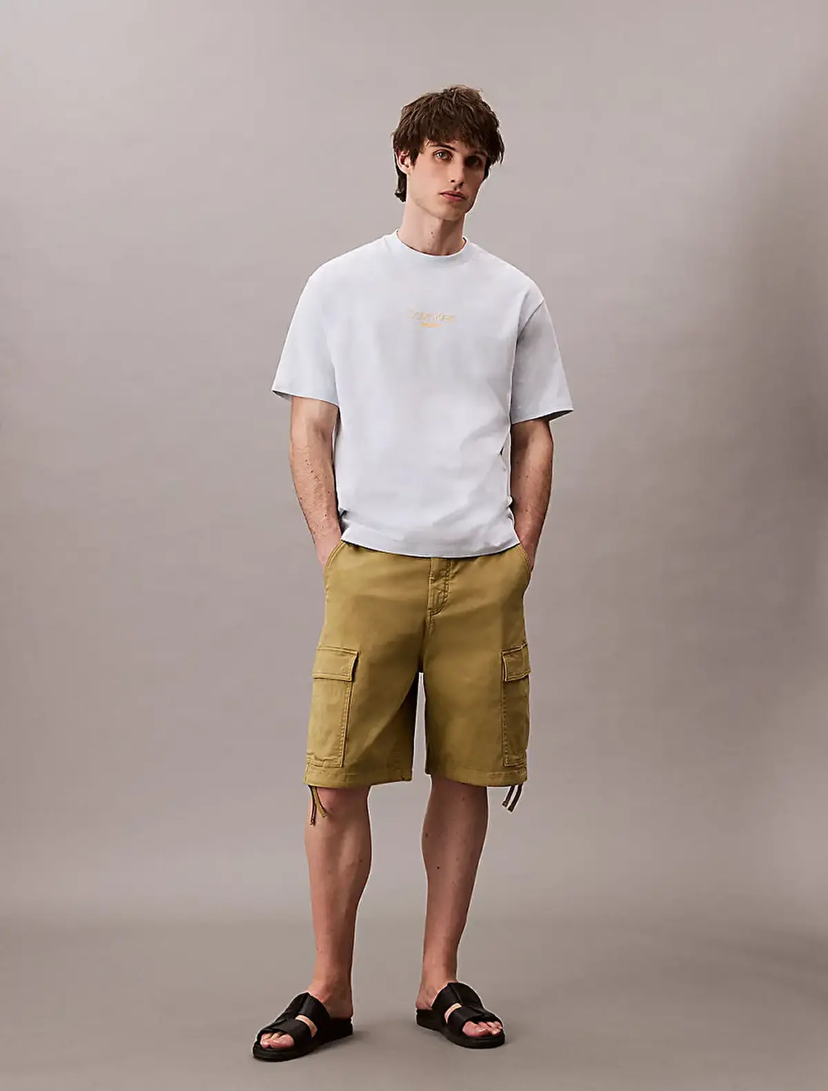 Calvin Klein SS 16S RLXD FIT CKJ GRAPHIC TEE Mavi Erkek Tişört