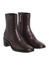 Calvin Klein BLOCK HEEL ZIP BOOT LTH Mor Kadın Bot