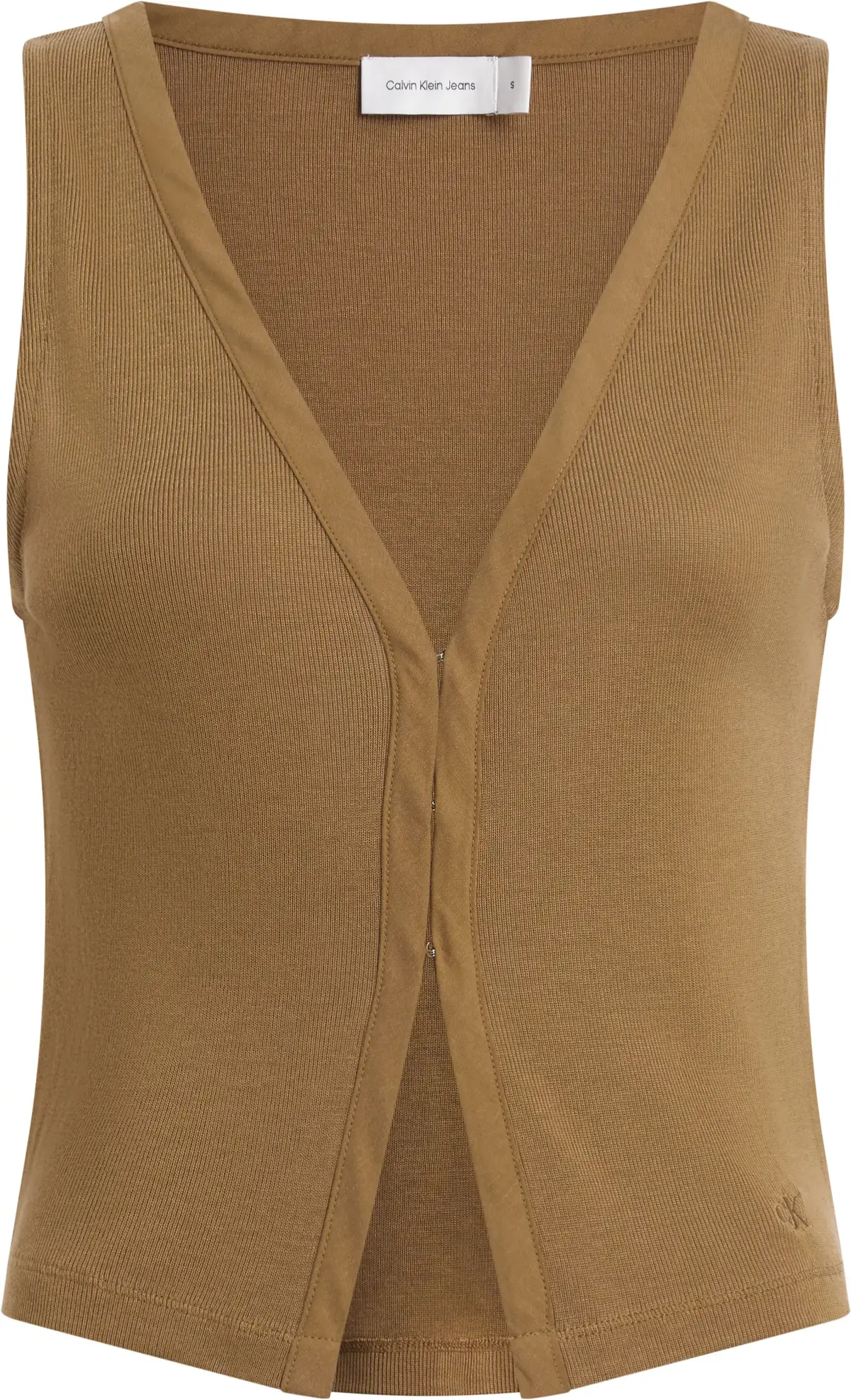 Calvin Klein SOFT TOUCH SLEEVELES, GYM Kahverengi Kadın T-Shirt & Polo