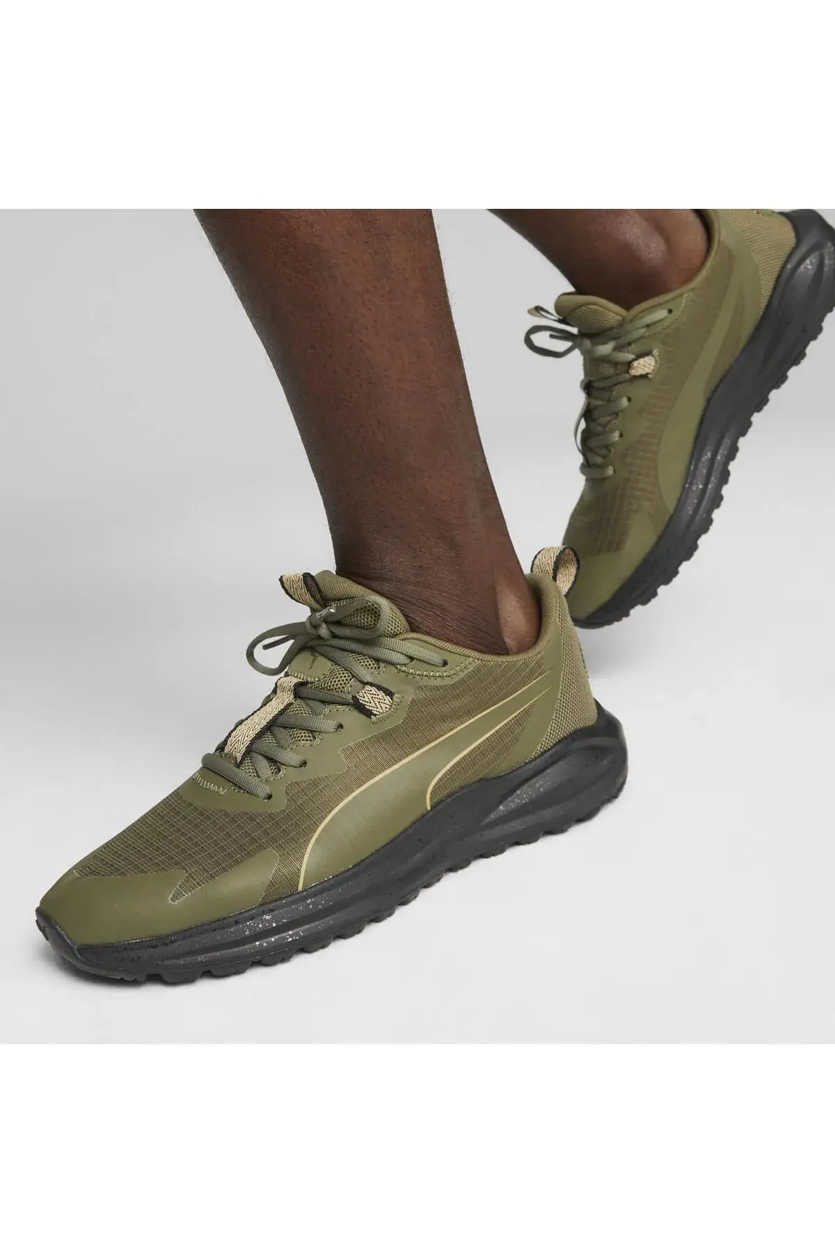 Puma Twitch Runner Trail Yeşil Unisex Yürüyüş Ayakkabısı