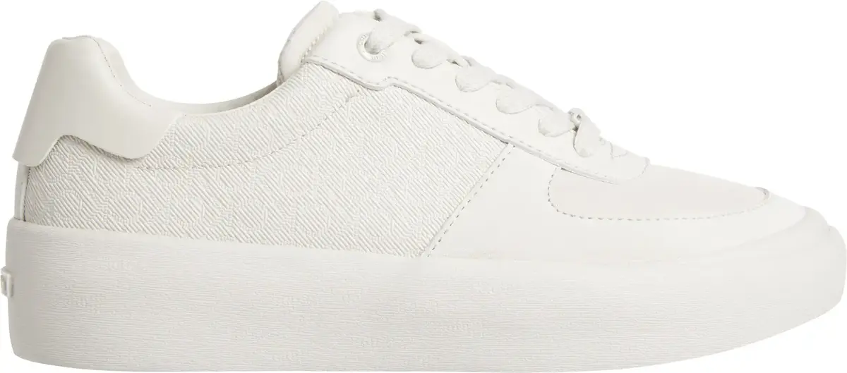Calvin Klein VULC LACE UP - MONO, 0HM Beyaz Kadın Spor Ayakkabı & Sneaker
