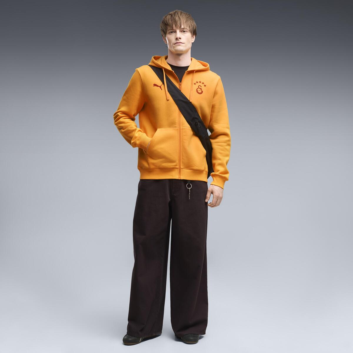 Puma GSK FtblESS FZ HoodJacket FL GALATASARAY FtblESSENTIALS Erkek Kapüşonlu Ceket