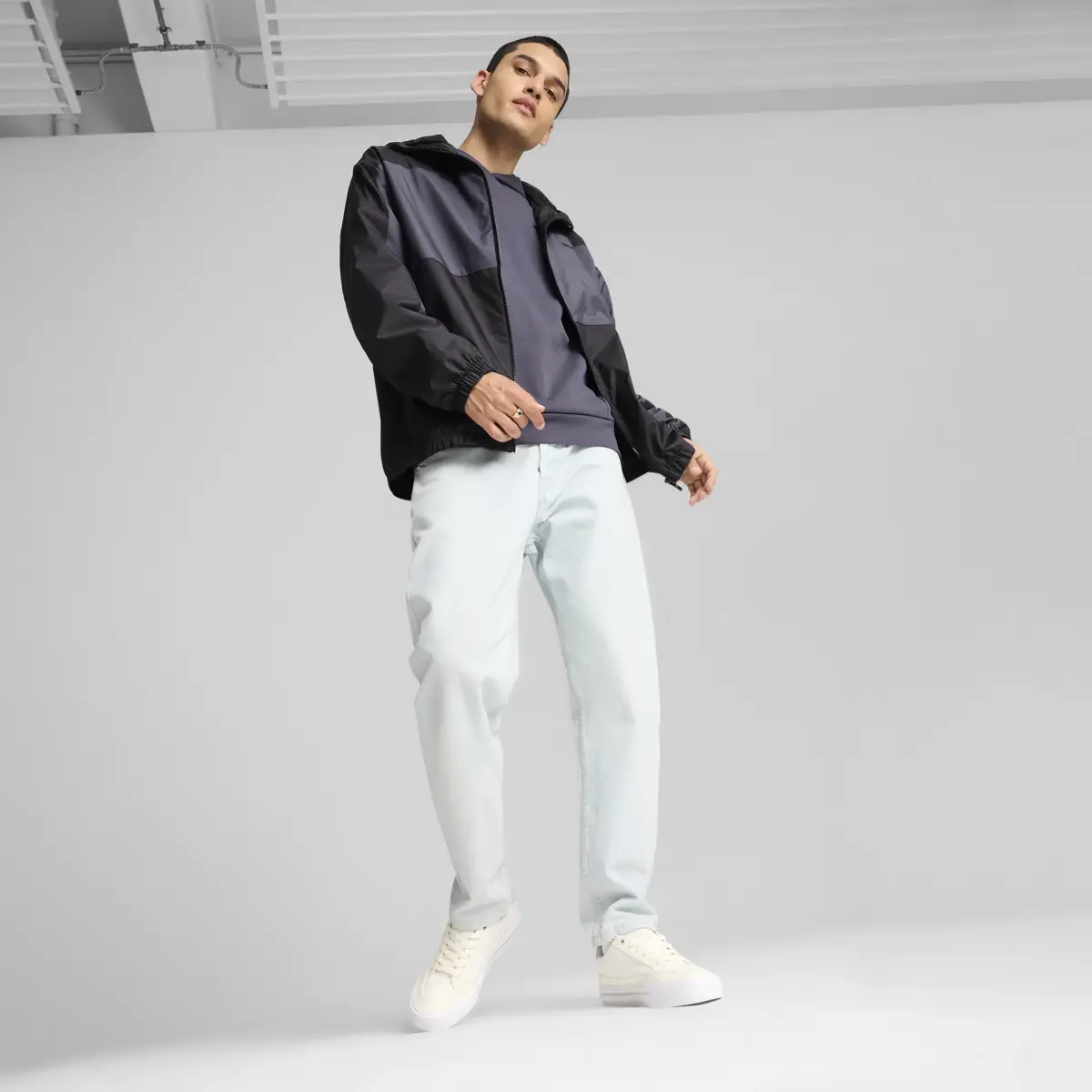Puma Mesh Lined Windbreaker Siyah Erkek Ceket