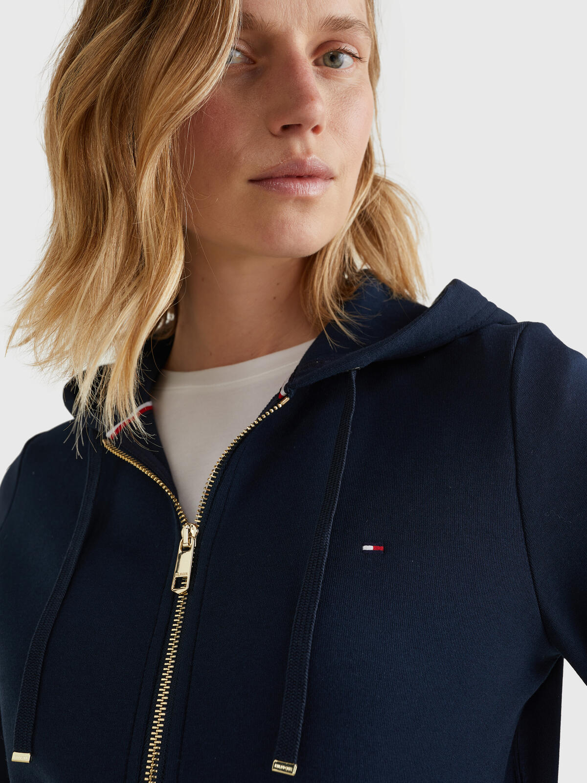 Tommy Hilfiger HERITAGE ZIP-THROUGH Kadın Siyah Hoodie