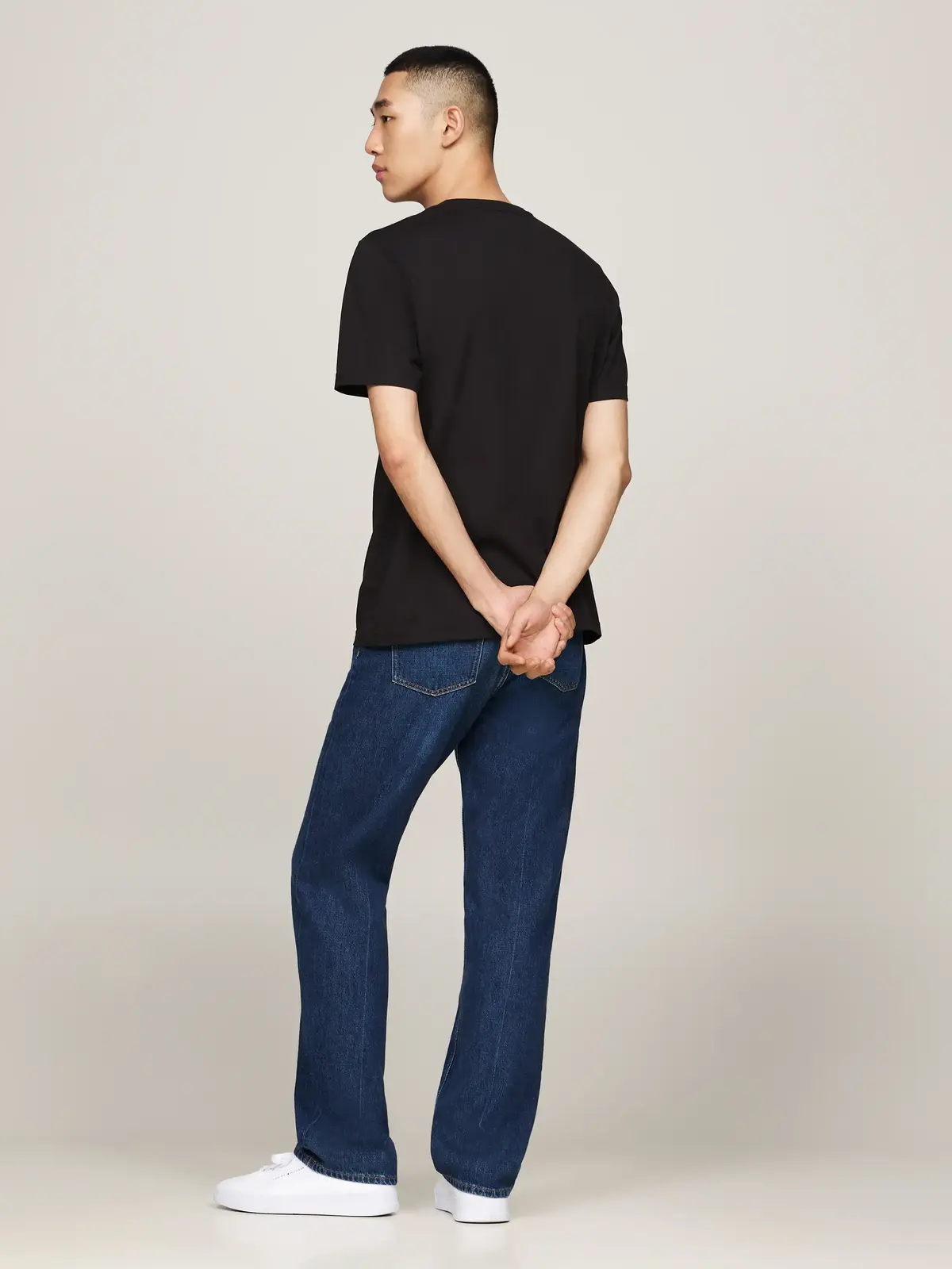 Tommy Hilfiger HILFIGER CHEST INSER, BDS Siyah Erkek T-Shirt & Polo