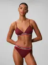 Calvin Klein LIGHTLY LINED TRIANG Bordo Bikini Üst
