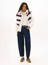 Tommy Hilfiger TJW GRAPHIC CHORE JA, YBH Beyaz Kadın Kot Ceket
