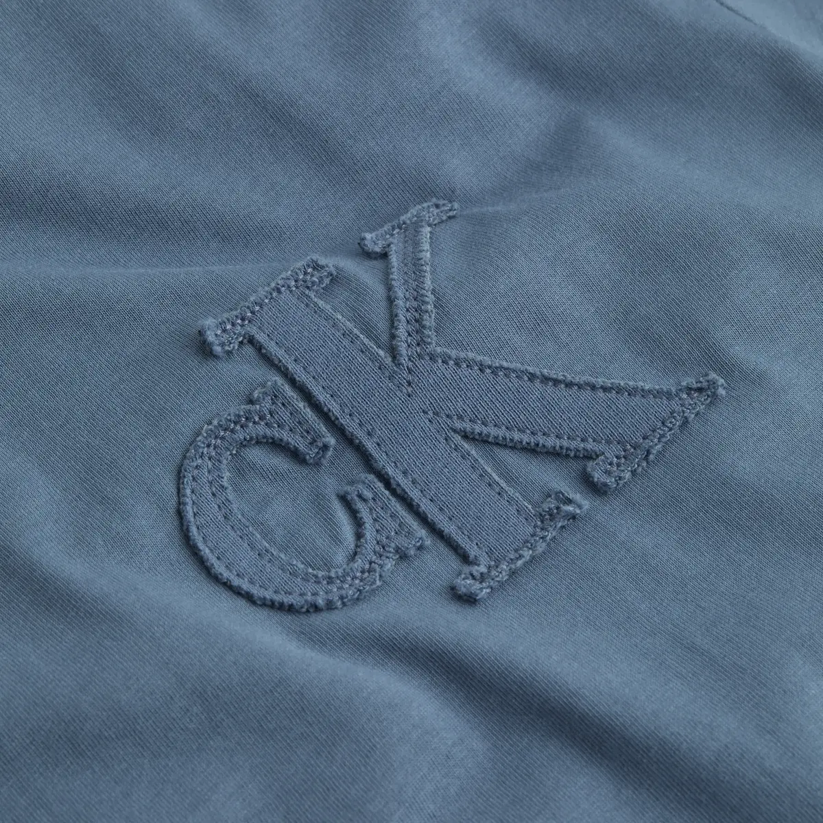 Calvin Klein CK APPLIQUE TEE, CK1 Mavi Erkek T-Shirt & Polo