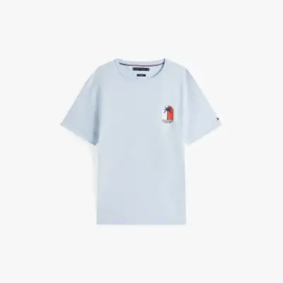 Tommy Hilfiger PALM TREE LABEL TEE Erkek Mavi T-Shirt
