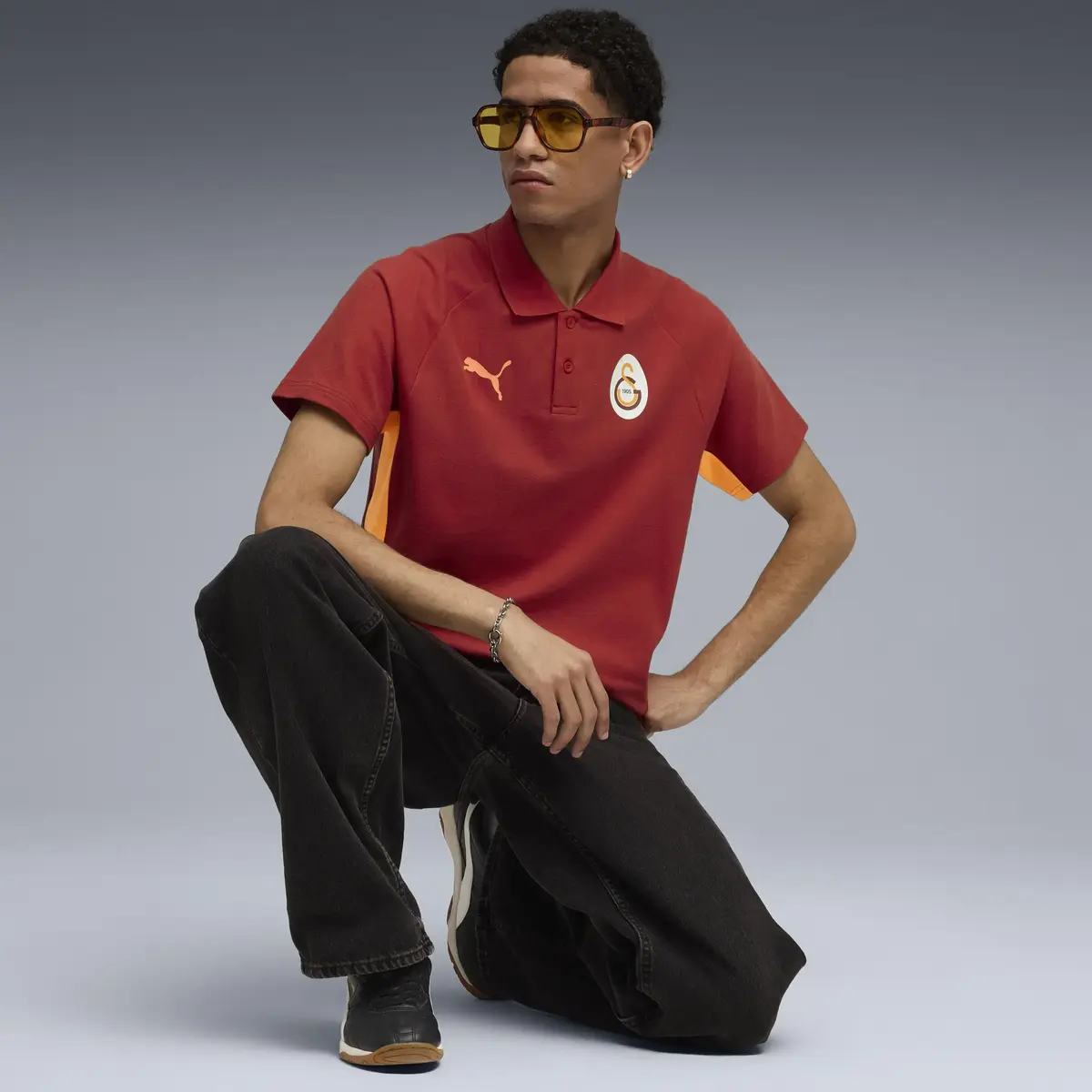Puma GSK EVOSTRIPE Polo Kırmızı Erkek Polo T-Shirt