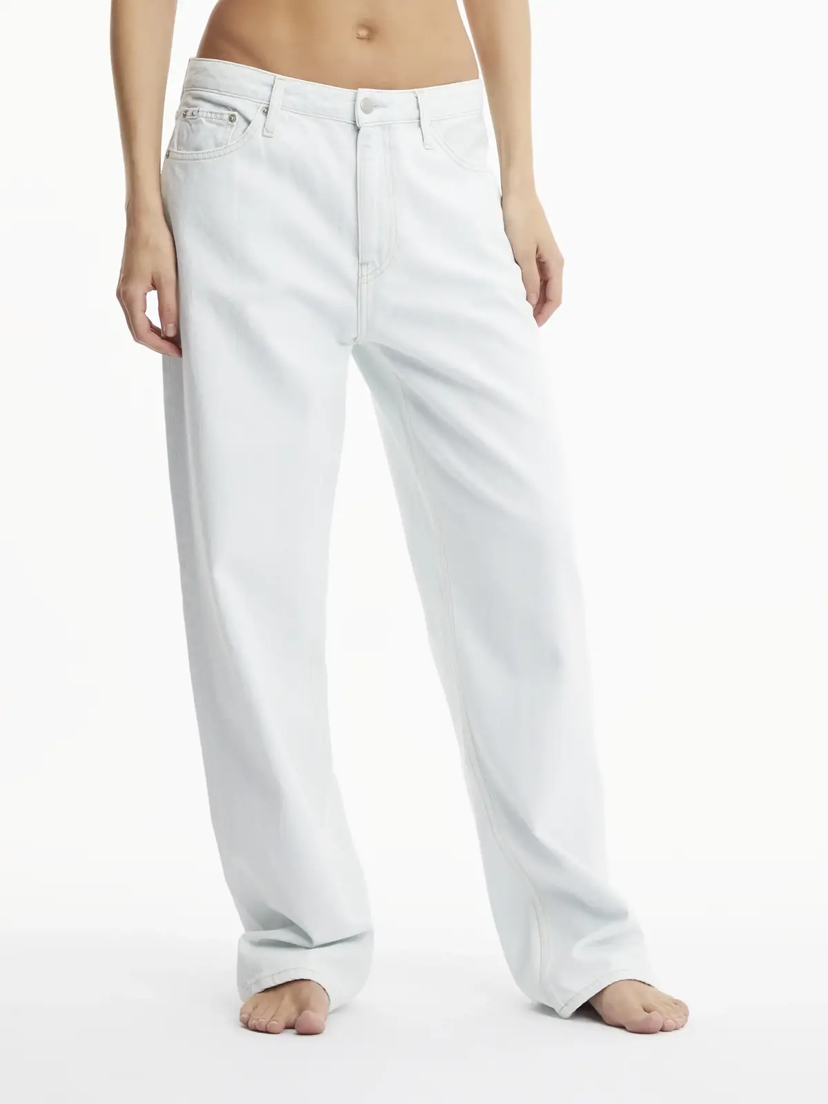 Calvin Klein 90S STRAIGHT Kadın Mavi Kot Pantolon