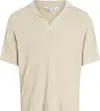Calvin Klein OPEN KNIT POLO, PD7 Krem Erkek T-Shirt & Polo