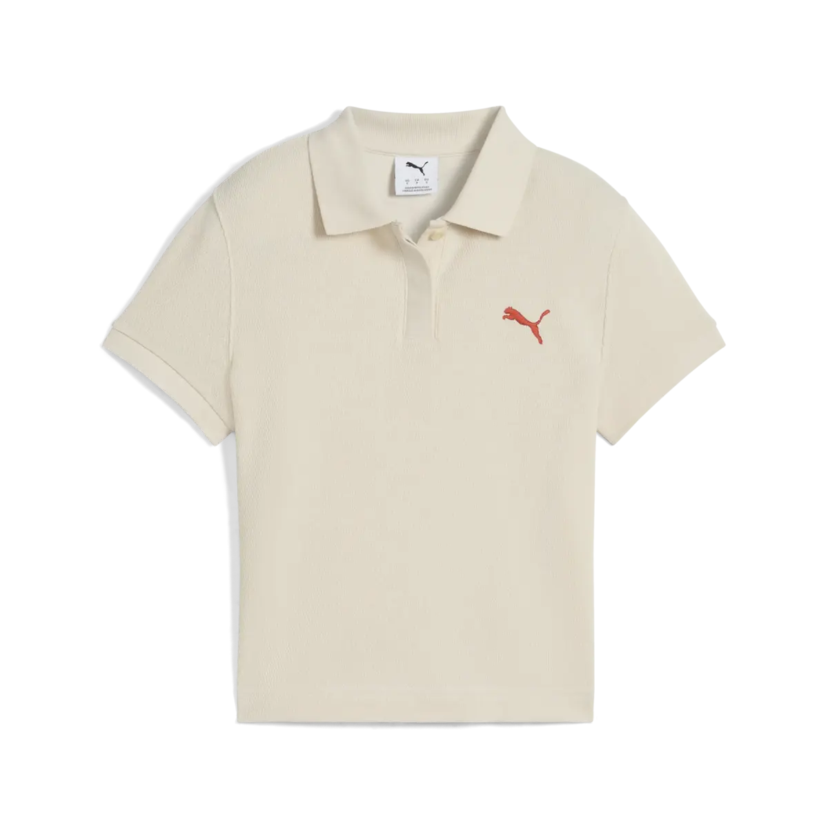 PUMA PREMIUM ESS Polo Bej Kadın Polo T-Shirt