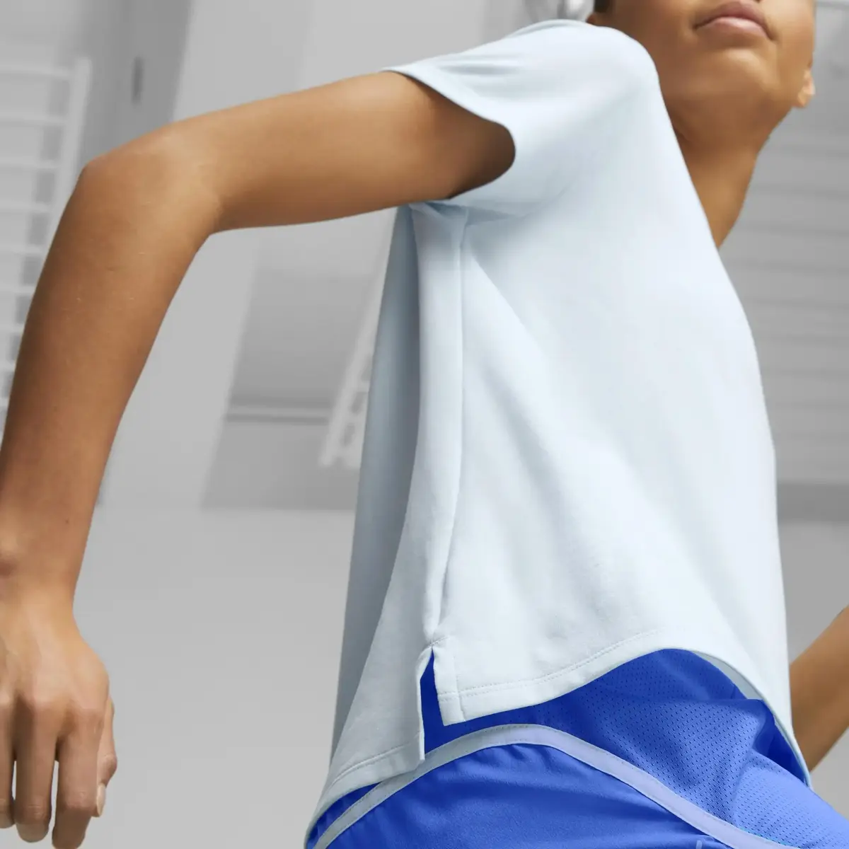 Puma RUN FAVORITE HEATHER TEE W Mavi Kadın T-Shirt